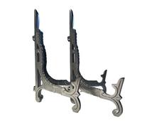 Thorness A Pair Of 10 Inch Metal Silver Finish Plate Stand, Craft Fair Display Stand, Decorative Plates, Wedding Table Numbers Or Seating P