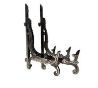 Thorness A Pair Of Large 10 Inch Metal Easel Antique Nickel Finish Plate Stand, Craft Fair Display Stand, Wedding Tables Numbers, Menus
