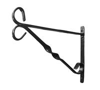 Thorness Black 10 Inch | 25cm Hanging Basket Bracket | Wall Hanging Hooks Hanger | Heavy Duty Hanging Bracket with Screws for Flower Basket Plants Bird Feeder Wind Chimes