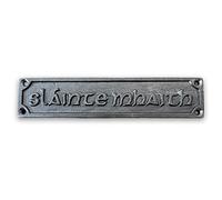 Thorness Cast Iron Sláinte Mhaith Gaelic Wall Plaque Door Sign | Drinking Toast | 18cm (L) x 3cm (H)