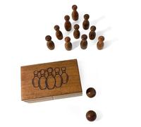 Thorness Deluxe Wooden Bowling Set with Solid Wood Storage Box for All Ages and Occasions