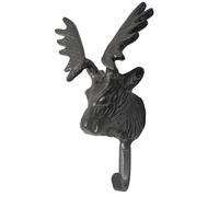 Thorness Durable Wall-Mounted Cast Iron Deer Head Hook Hanger for Hats, Coats, Clothes - Perfect for Kitchen, Bathroom, Bedroom, or Office