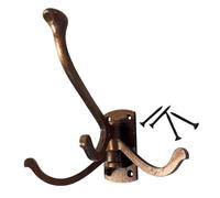 Thorness Four-Way Folding Coat Hook | Antique Copper Swivel Hook | | Wall Mounted for Bathroom, Kitchen, Bedroom | Captains Hook | independently swiveling arms | Versatile and Elegant