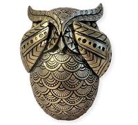 Thorness Gold-Colored 13 cm Golden Owl Figurine - Ornament in Brilliant Gold Hue - Perfect for Home Décor