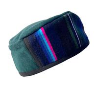 Thorness Handmade Nepalese Wool Green Smoking Cap, Lightweight, Stylish, with Traditional Tibetan Accents, Size 57cm, Medium