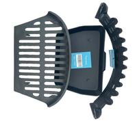 Thorness Heavy Duty 18Inch Cast Iron Grate With Castle Front And Ash Pan Set For Fireplaces Or Wood Stoves