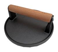 Thorness Heavy Duty Cast Iron Steak Press. 17Cm,7 Inch Non Stick Round Grill Press, Wooden Handle For Burgers, Bacon & Steaks, Burger Press