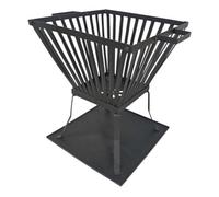 Thorness Heavy-Duty Outdoor Steel Fire Pit Basket With Ash Tray