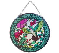 Thorness Hummingbird Design Stained Glass 6 Inch Suncatcher