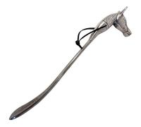 Thorness Long-Handled Aluminum Horse Head Shoe Horn - Durable, Easy-to-Use Shoehorn with Elegant Horse Design