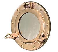Thorness Nautical Brass Porthole Mirror - Wall Hanging Home Decor