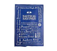 Thorness NAUTICAL SAYINGS TEA TOWEL | 100% COTTON TEA TOWEL | Blue kitchen towel | Hand towel| Nautical gift | Beach themed gift for sailors | 70 cm x 50 cm