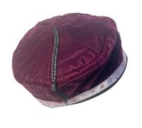 Thorness Nepalese Size 61cm, X Large deep Purple Velvet Smoking Cap with Traditional Tibetan Design, Lightweight, Stylish Design