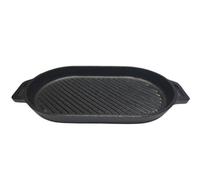 Thorness Oval Cast Iron Griddle Pan Non Stick Grill Pan For Inside And Outside Cooking