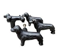 Thorness Pack of 4 CAST Iron Adorable Dog Drawer KNOBS for Kitchen cupboards | Cast Iron Antique Style Finish | Vintage Charm Meets Modern functionality