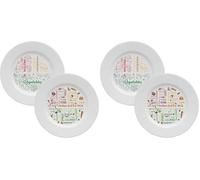 Thorness Pair of Colourful Melamine Portion Control Plate for Adults to Encourage Healthy Eating, Melamine Diet Plate Visually Divided for Slimming and Weight Loss (Pack of 2)