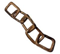 Thorness Rustic Wooden rectangular 5-Link Chain Ornament for Home Decor, Ideal for Living Room, Shelf, and Coffee Table Decoration