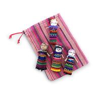 Thorness Set of 4 Guatemalan Handmade Worry Dolls with Storage Bag | Worry Dolls for Kids & Adults | Anxiety Management