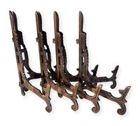 Thorness Set of 4 of Large 10 inch Metal Easel Antique Copper Finish | Plate holder | Display stand | Metal Frame Holders for Photo Pictures Decorative Plate Dish | 25cm (H) x 15cm (Deep)