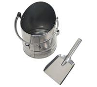 Thorness Straight Sided Matt Black Coal Bucket With Shovel Scuttle Hod Built In 30Cm Shovel Fireside Accessory