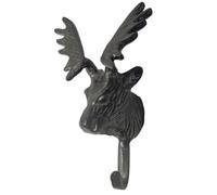 Thorness Sturdy Wall Mounted Cast Iron Deer Head Hook, Hanger For Hats, Coats, Clothes, Perfect Around The Home