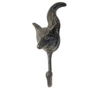 Thorness Sturdy Wall Mounted Cast Iron Fox Head Hook Hanger for Hat, Coat, Clothes - Ideal for Kitchen, Bathroom, Bedroom, Office