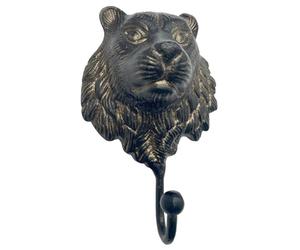 Thorness Sturdy Wall-Mounted Cast Iron Lion Head Hook Hanger for Hats, Coats, Clothes - Perfect for Kitchen, Bathroom, Bedroom, Office