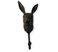 Thorness Sturdy Wall-Mounted Cast Iron Rabbit Head Hook Hanger for Hats, Coats, Clothes - Ideal for Kitchen, Bathroom, Bedroom, Office