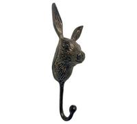 Thorness Sturdy Wall Mounted Cast Iron Rabbit Head Hook, Hanger For Hats, Coats, Clothes, Perfect Around The Home.