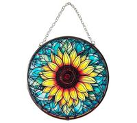 Thorness Sunflower Design Stained Glass 15Cm Diameter Suncatcher