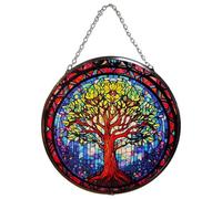 Thorness Tree Of Life Design Stained Glass 15Cm Diameter Suncatcher