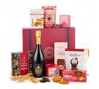 Thornton and France The Redsleeves with Prosecco Luxury Christmas Hamper for Couples | 9 Sweet and Savoury Festive Treats | Luxury Wine Hampers Gift Baskets | Christmas Prosecco Gift