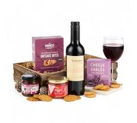 Thornton & France Luxury Wine and Pate Hamper | Savoury Snacks Gift Box Hamper for Men | Merlot Red Wine Gift with Pork Pate