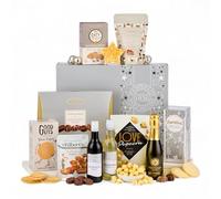 Thornton & France Silver Indulgence Christmas Hamper | With Prosecco White Wine & Red Wine | Plus A Range Of Sweet & Savoury Treats | Hamper Gift For Sharing | 10 Luxury Items