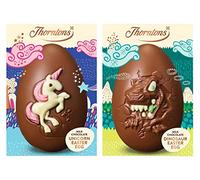 Thorntons Easter Egg Chocolates Selection Pack of 2 - Featuring Thorntons Unicorn Milk Chocolate Easter Egg 151g and Thorntons Milk Chocolate Dinosaur Easter Egg 151g - Perfect for Easter 2022