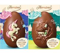 Thorntons Easter Egg Chocolates Selection Pack of 2 - Unicorn Egg 151g and Dinosaur Easter Egg 151g - for Easter 2026