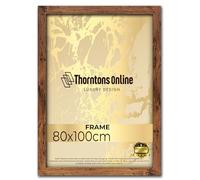 Thorntons Rustic Extra Large Gallery Picture Photo Frame 80x100cm With Clear Perspex Front & Wall Mounting-Solid MDF Wood-Horizontal and Vertical Wall Display-100cm x 80cm (Rustic)