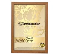 Thorntons Walnut Extra Large Gallery Picture Photo Frame 80x100cm With Clear Perspex Front & Wall Mounting-Solid MDF Wood-Horizontal and Vertical Wall Display-100cm x 80cm (Walnut)