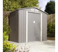 thorpe metal garden apex shed foundation kit in light grey 6x4