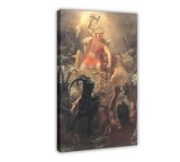 Thor's Fight With The Giants by Martin Eskil Winge 1872 Canvas Art Poster And Wall Art Picture Print Modern Family Bedroom Decor Frame 12x18inch(30x45