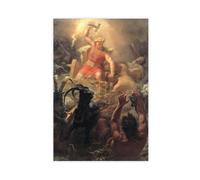 Thor's Fight With The Giants by Martin Eskil Winge 1872 Canvas Art Poster And Wall Art Picture Print Modern Family Bedroom Decor Unframe 24x36inch(60x