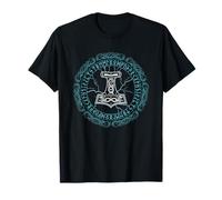 Thor's Hammer Mjolnir Asgard Viking Runes T-Shirt