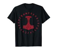 Thors Hammer Norse Viking Mjolnir Elder Futhark Runes T-Shirt