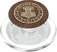 Thors Hammer Runes Circle Viking Celtic Norse Nordic Symbol PopSockets PopGrip for MagSafe