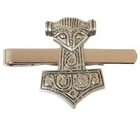 Thors Hammer Tie Clip Slide Bar Nickle Plated Wedding Gift TC 726
