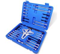 Thorstone 46pcs Harmonic Balancer Puller Set, Steering Wheel Puller, Blue | Reinforced heavy-duty steering wheel flywheel crankshaft pulley puller tool kit with 30 bolts