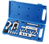 Thorstone Single Flaring Tool & Swaging Tool Kit for HVAC, Tubing, Copper Pipe Flaring with Tubing Cutter and Ratchet Wrench, 45 Degrees, Blue