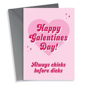 thortful Cute happy galentines day - always chicks before dicks