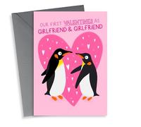 thortful First Valentine's as Girlfriend and Girlfriend - New Love - Penguin's - Hearts