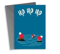 thortful Wild swimming with friends in woolly hats at Christmas